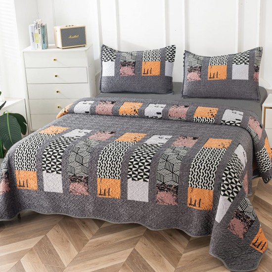Cuvertura pat Catifea 3 piese Autumn