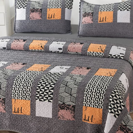Cuvertura pat Catifea 3 piese Autumn
