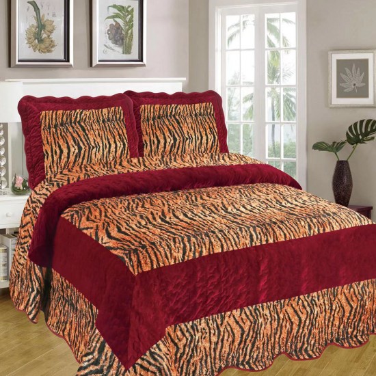 Cuvertura pat Catifea 3 piese 