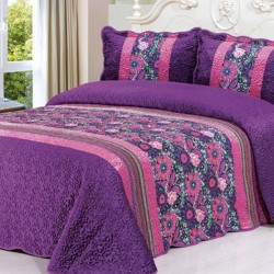 Cuvertura pat Catifea 3 piese 