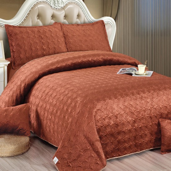 Cuvertura de pat din Catifea 5 piese Bianca