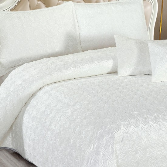 Cuvertura de pat din Catifea 5 piese Blandina