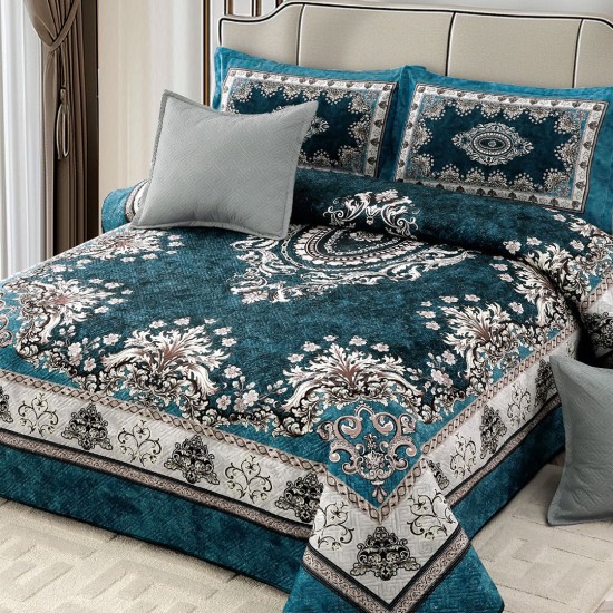 Cuvertura de pat din Catifea 5 piese Beatriz