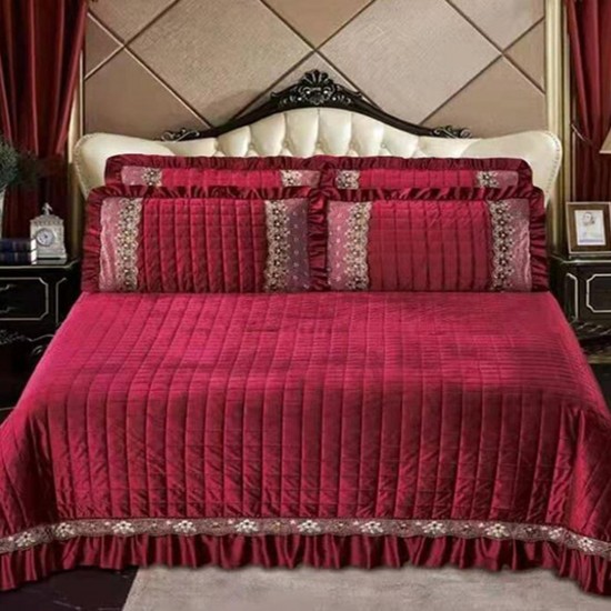 Cuvertura pat Catifea Lux 3 piese Dia