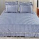 Cuvertura pat Catifea Lux 3 piese Gris