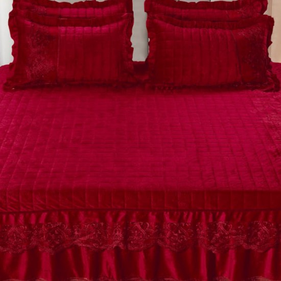 Cuvertura pat Catifea Lux 3 piese Sofia