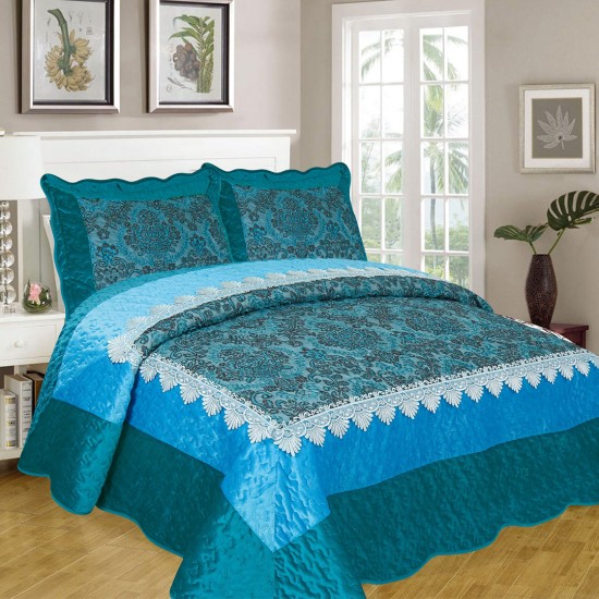 Cuvertura pat Catifea Lux 3 piese Elissa