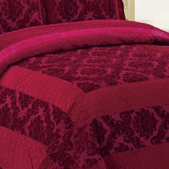 Cuvertura pat Catifea Lux 3 piese Dalia