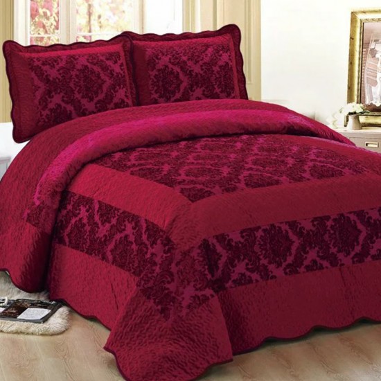 Cuvertura pat Catifea Lux 3 piese Dalia