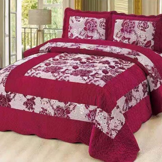 Cuvertura pat Catifea Lux 3 piese Debbie
