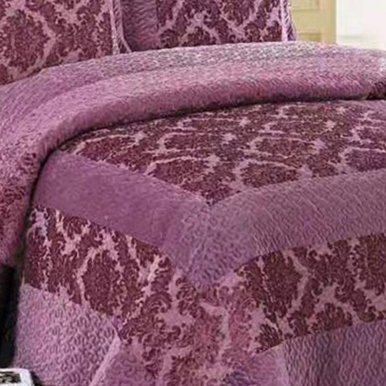 Cuvertura pat Catifea Lux 3 piese Faylinn