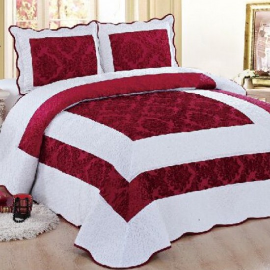 Cuvertura pat Catifea Lux 3 piese Fabiana