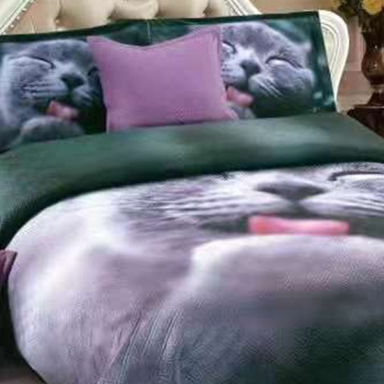 Cuvertura de pat din Catifea 5 piese Little Cat