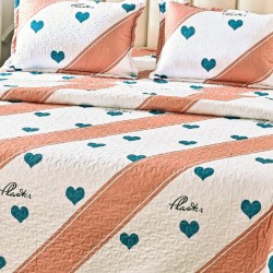 Cuvertura pat Matlasata cu 2 Fete Love