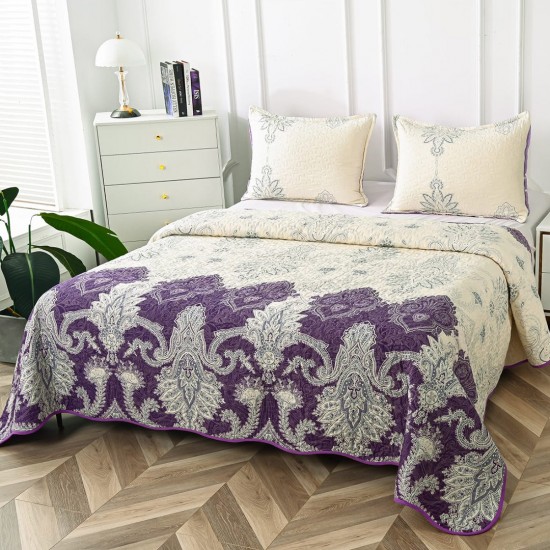 Cuvertura pat Matlasata cu 2 Fete Velina