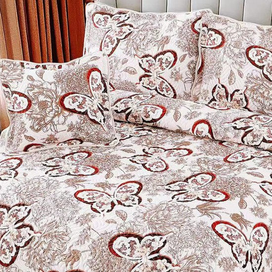 Cuvertura pat bumbac 5 Piese cu Fluturi Cuvertura pat bumbac 5 Piese cu Fluturi