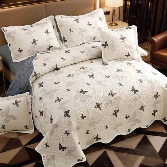 Cuvertura pat bumbac 5 Piese Fluturi Cuvertura pat bumbac 5 Piese Fluturi