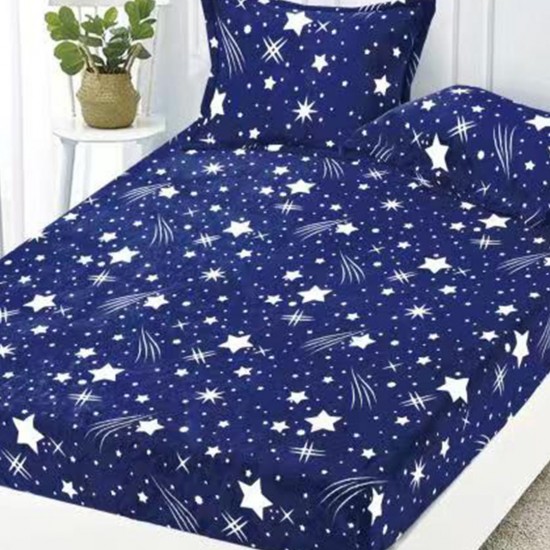 Husa de pat cocolino 180X200 + 2 fete perna Blue Stars