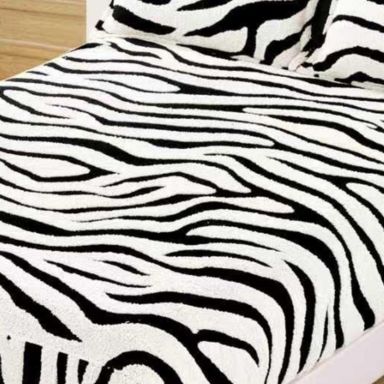 Husa de pat cocolino 180X200 + 2 fete perna Wild Zebra