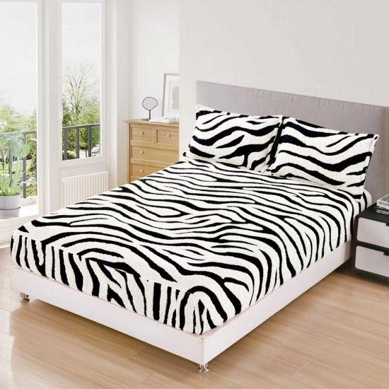 Husa de pat cocolino 180X200 + 2 fete perna Wild Zebra