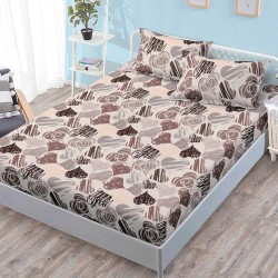 Husa de pat cu elastic + 2 fete perna Adena 