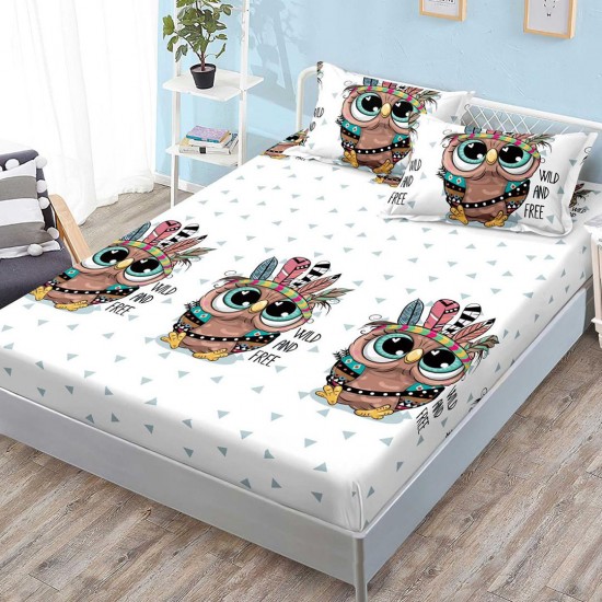 Husa de pat cu elastic + 2 fete perna Husa de pat cu elastic + 2 fete perna