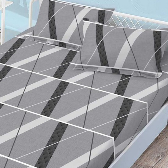 Husa de pat cu elastic + 2 fete perna Nomi