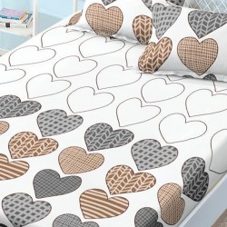 Husa de pat cu elastic + 2 fete perna Husa de pat cu elastic + 2 fete perna