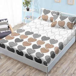 Husa de pat cu elastic + 2 fete perna