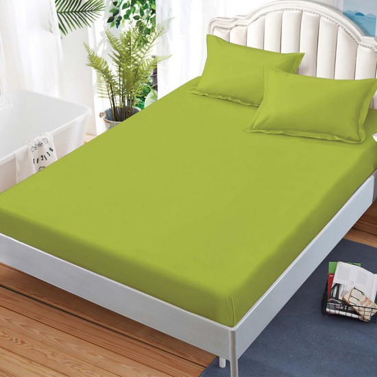 Husa de pat uni cu elastic + 2 fete perna 