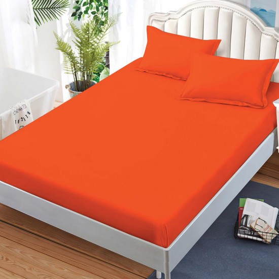 Husa de pat uni cu elastic + 2 fete perna 