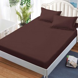 Husa de pat uni cu elastic + 2 fete perna 