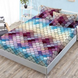 Husa de pat cu elastic + 2 fete perna