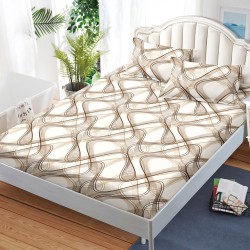 Husa de pat cu elastic + 2 fete perna Adania