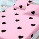 Husa de pat cu elastic + 2 fete perna Pink Hearts Husa de pat cu elastic + 2 fete perna Pink Hearts