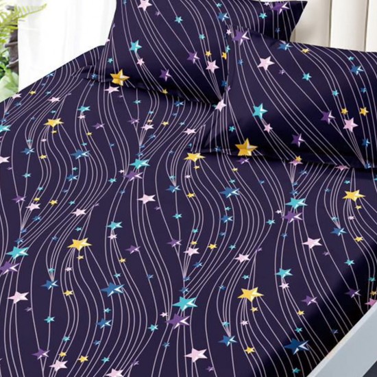 Husa de pat cu elastic + 2 fete perna Carina