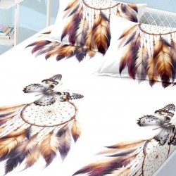 Husa de pat cu elastic + 2 fete perna Dreamcatcher Husa de pat cu elastic + 2 fete perna Dreamcatcher