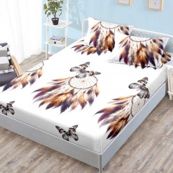 Husa de pat cu elastic + 2 fete perna Dreamcatcher