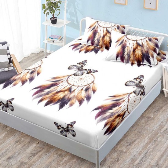 Husa de pat cu elastic + 2 fete perna Dreamcatcher Husa de pat cu elastic + 2 fete perna Dreamcatcher