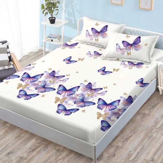 Husa de pat cu elastic + 2 fete perna Melia