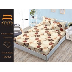 Husa de pat cu elastic + 2 fete perna