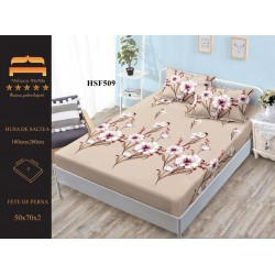 Husa de pat cu elastic + 2 fete perna