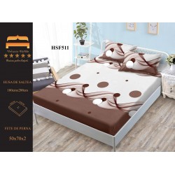 Husa de pat cu elastic + 2 fete perna
