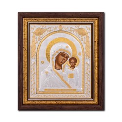 Icoana argintata - Maica Domnului din Kazan 24x26 cm