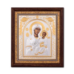 Icoana argintata - Maica Domnului Giatrisa - Vindecatoarea 24x26 cm