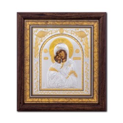 Icoana argintata - Maica Domnului din Vladimir 24x26 cm