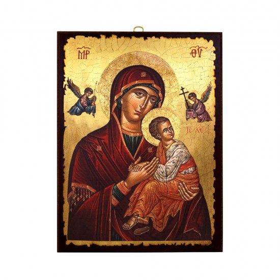 Icoana pe lemn - Maica Domnului Amolintos - Neintinata 30x40 cm