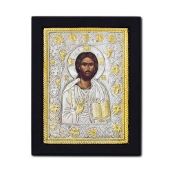 Icoana argintata - Mantuitorul Pantocrator 19x26 cm