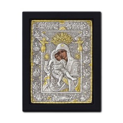 Icoana argintata - Maica Domnului - Cuvine-se cu adevarat 19x26 cm