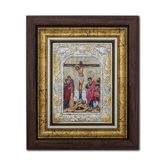 Icoana argintata - Rastignirea 27x32 cm